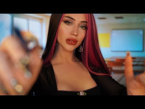 ASMR Shy Goth Girl Draws On You In Class 💖