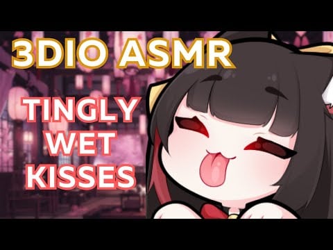 asmr stream #29 🌸 (3DIO - tingly, wet kisses)