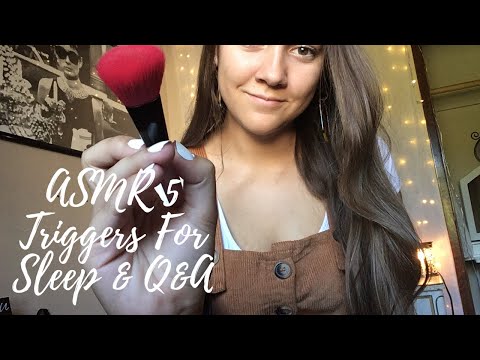 [ASMR] 5 Triggers For Sleep & Q&A