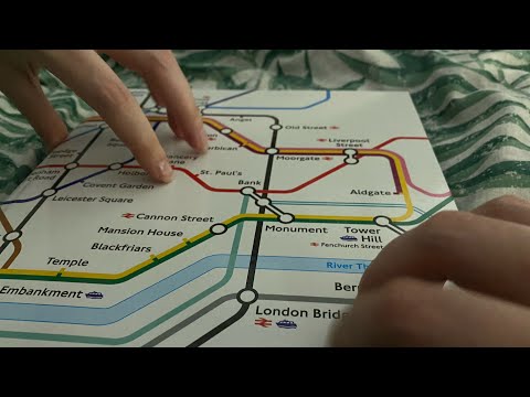 Lo-fi ASMR | Soft Spoken Ramble | Tapping on London Tube Map