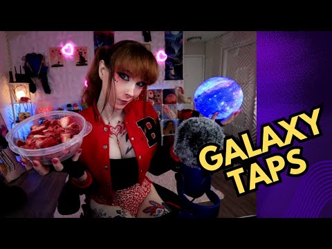 Karma ASMR* New Triggers ! Galaxy Tingles and Tapping with Strawberries ! Affirming Whispers !