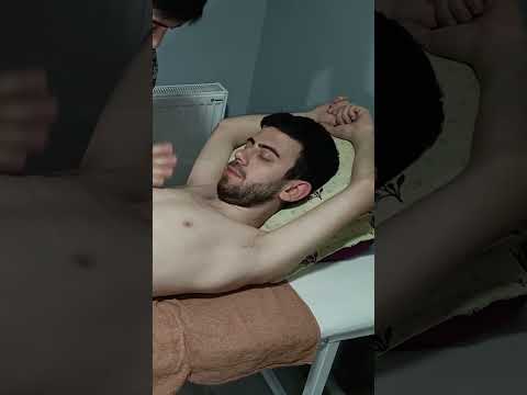 ASMR CHEST,ARM AND ABDOMINAL VERY RELAXING MASSAGE THERAPY #satisfying #relaxing #shorts #massage