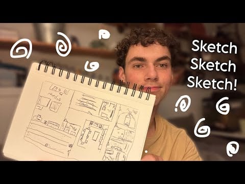asmr drawing my dream house! 