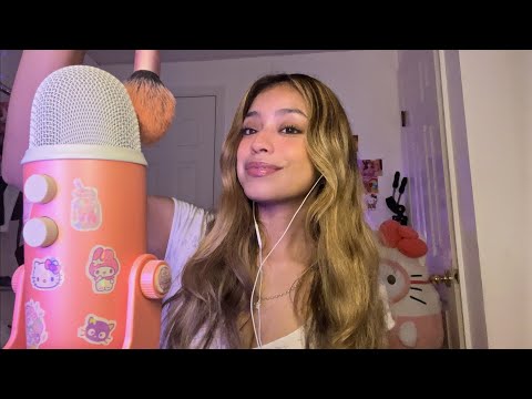 my first asmr🧚🏼‍♀️✨// testing new yeti mic + mic brushing + tapping