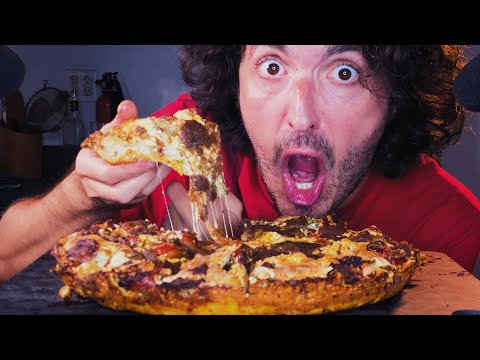 THICC Latina PIZZA + Avocado Dip * ASMR MUKBANG NO TALKING *  Nomnomsammieboy