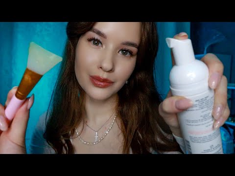 ASMR Skin care ЧИСТКА И УХОД ЗА ТВОИМ ЛИЦОМ. КОСМЕТОЛОГ. Персональное внимание