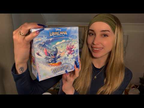 ASMR Opening New Disney Lorcana Winterspell Set (whispered, pack opening, crinkles)