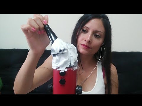 Asmr- Shaving foam on microphone sounds