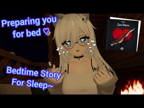Reading you a bedtime story beside a fireplace ♡ | VRChat ASMR