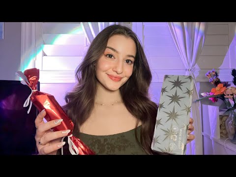 ASMR| Wrapping Christmas Gifts 🎁  (Crinkles, tapping, rambling)