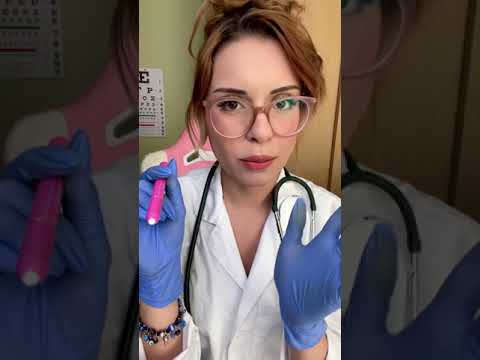 ASMR Fast & CHAOTIC Eye Exam #shorts light, eye test, orbital cranial examination medical roleplay