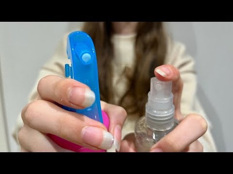ASMR spraying your hair | hair brushing | hair combing | new water sprays | no talking 