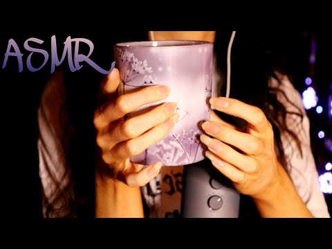 ASMR Tapping + scratching on a Candle glass 🕯 (natural nails) | no talking