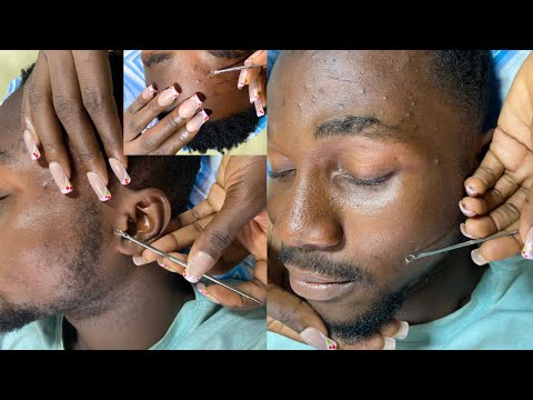ASMR SLEEP RELAXATION TINGLES, FACE NITPICKING EYEBROWS NITPICKING AND MASSAGE 💤 RAIN🌧️