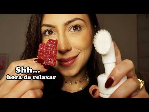 ASMR Sono profundo em 15 minutos (sussurros, tapping, sons de boca, eating)