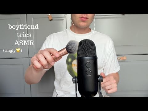 my boyfriend tries ASMR 𑣲⋆ (he's really good) 🤝🩷