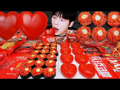 ASMR MUKBANG | 직접 만든 갤럭시 꿀젤리 레드 디저트 아이스크림 먹방 & 레시피 DESSERT GALAXY HONEY JELLY CANDY