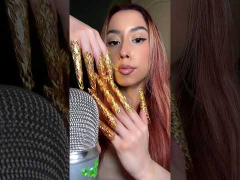 ASMR Gold Triggers Only ⚜️💅🔱 #asmr #shorts #asmrtriggers #tingling #sleep