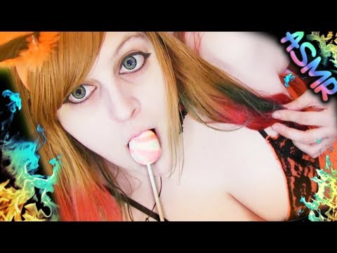 ASMR 🍭 Lollipop Licking ░  Creme Brulee ♡ Wet Mouth Sounds, Candy, Food, Eating, Crème Brûlée ♡