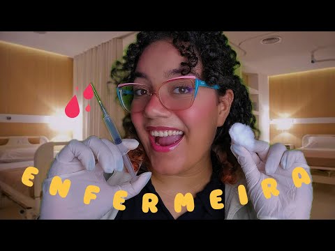 ASMR ENFERMEIRA TIRANDO SEU SANGUE 💉💖