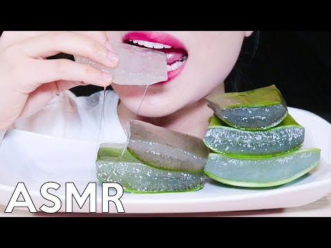 ASMR ALOE VERA (CHALLENGE) 알로에 리얼사운드 먹방 (챌린지)