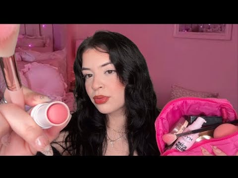 ASMR your big sis does your makeup so you can sneak out 🤦🏻‍♀️ ( she’s overprotective )