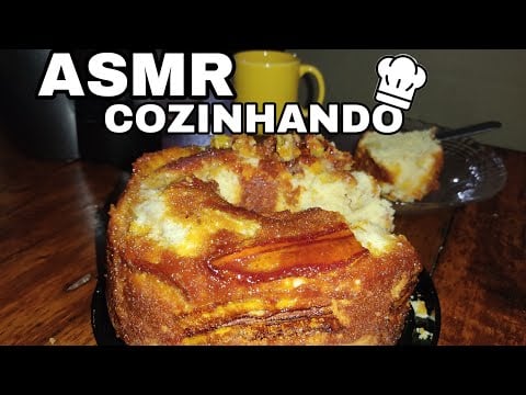 ASMR FAZENDO BOLO DE BANANA / relaxante. 👩🏽‍🍳 #asmrcooking