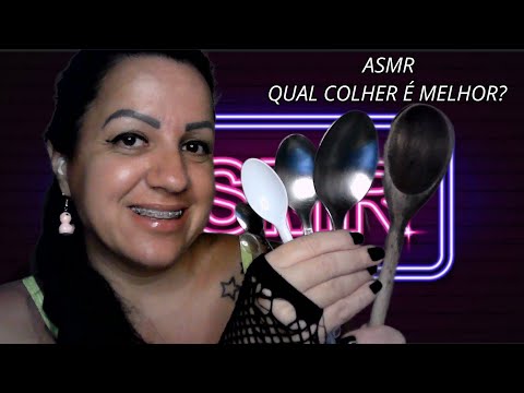 ASMR-QUAL COLHER VOCÊ GOSTA? #asmr #sonsdeboca #relax #rumo20k