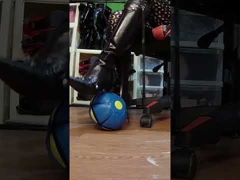 ASMR RP: Leather BOOTS vs Bouncing Ball #leatherboots #asmrroleplay