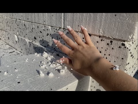 ASMR | DESTROYING STYROFOAM with TAPPING/SCRATCHING - NO TALKING🤯