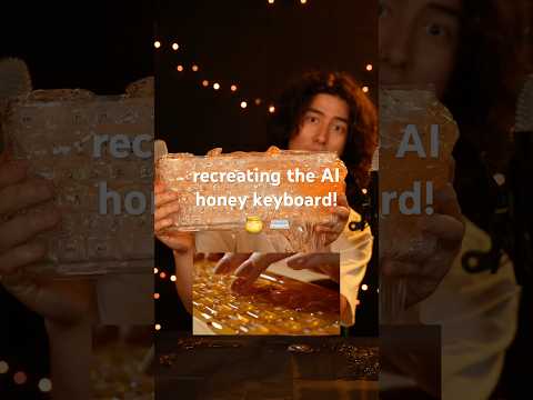 recreating the AI honey keyboard! 🍯 ⌨️ #asmr