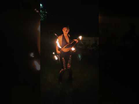 Fire Hula Hoop Flow Arts ❤️‍🔥 Unintentional ASMR ✨