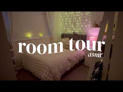 asmr | room tour (lofi tapping, fabric sounds, keyboard triggers)
