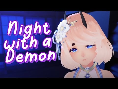 ASMR 3DIO | Comfy night with your favorite demon (whispering, various triggers, massage) 🌊