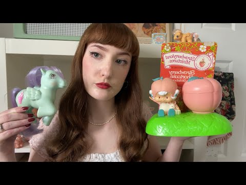 ASMR my vintage toy collection, tapping and whispers about my 80’s/90’s pastel collection 🎀