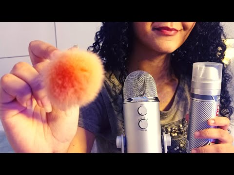 ASMR- TESTANDO  MICROFONE NOVO/ Conta gotas,Gloss, Espuma,Colher...