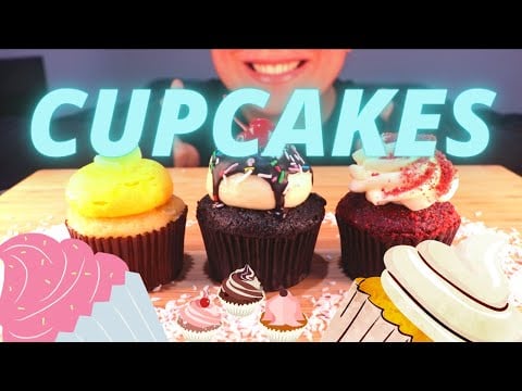 ASMR CUPCAKES MUKBANG (NO TALKING) EATING SOUNDS