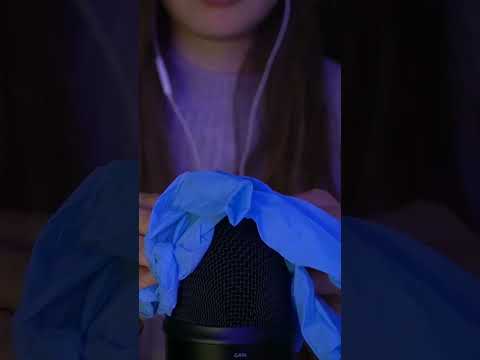 ASMR | Mic Rubbing With Latex Gloves #shorts #asmr