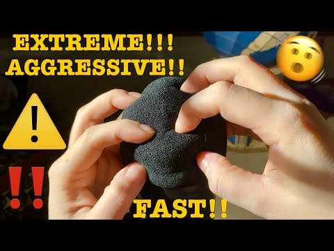 ASMR|⚠️RETURN OF EXTREME FAST AGGRESSIVE LOUD MIC SCRATCHING/RUBBING/TAPPING! A bit of soft speaking
