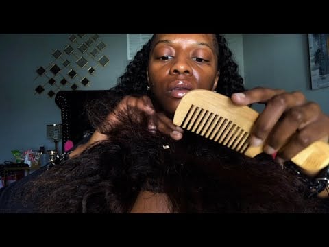ASMR ☺️ Big Sis Scratches Flakes + Detangles Ur Hair Roleplay
