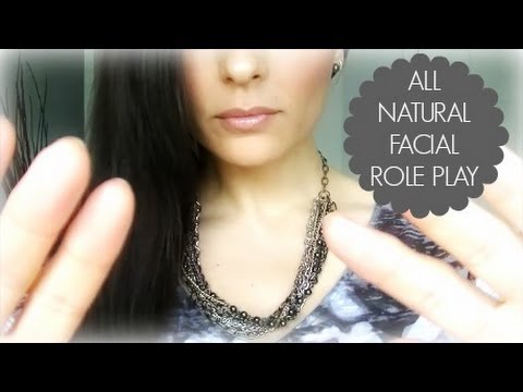 ASMR ROLE PLAY ♡ All Natural Spa Facial~Whispering/Hair Brushing & Gentle Sounds