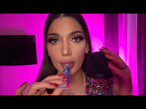 Lipgloss Eating ASMR✨Best Mouth Sounds