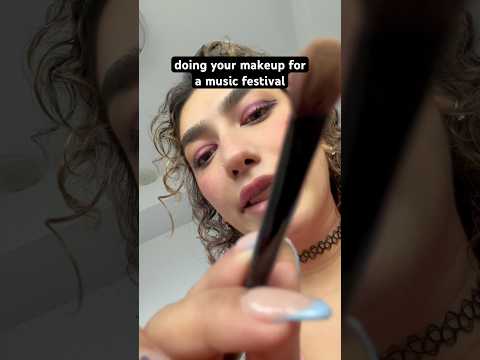 getting you ready for a music festival 🎶 #asmr #asmrmakeup