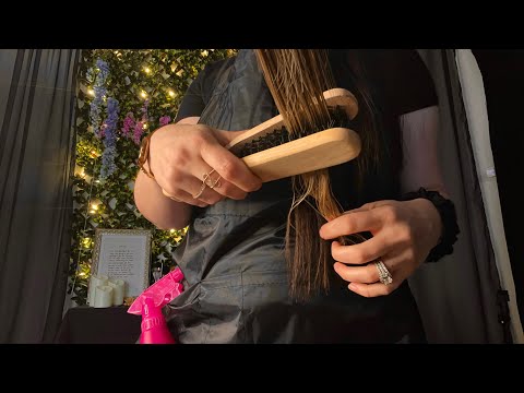ASMR Heatless Straightening Your Hair (real hair sounds)