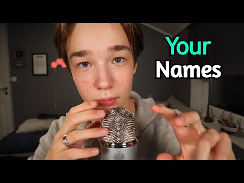 ASMR Whispering YOUR Names (200+) | Mouth Sounds & Hand Movements