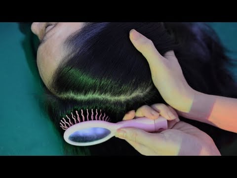 ASMR Scalp Check, Scalp Scratching, Hair Brushing For Rest And Sleep ( No Talking Asmr )