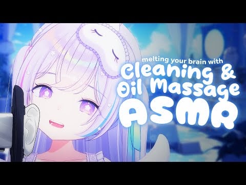 🌙☁️ Brain Melting Ear Cleaning & Oil Massage for Good Night Sleep~【ASMR】