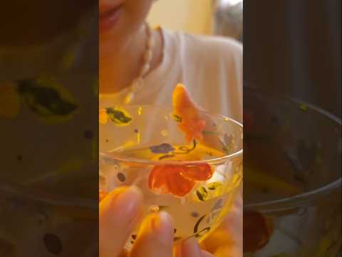 ASMR glass sound😴✨️ The ART on the glass is my doing, by the way!😆 #asmrtapping #asmr #asmrsounds