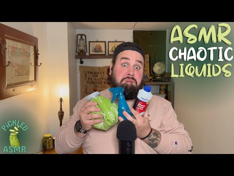 ASMR // Chaotic Liquid & Spritzing Sounds (Lid & Mic Sounds too!)