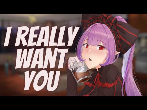 Vampire roommate gets tipsy and flirty with you (F4A) [ASMR RP] [Tsundere] [Binaural] [Hairplay]